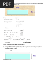 Determine The Flow Velocity and Discharge ?