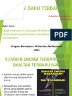 Pertemuan Ke 1, ENERGI TERBARUKAN DAN ENERGI TAK TERBARUKAN