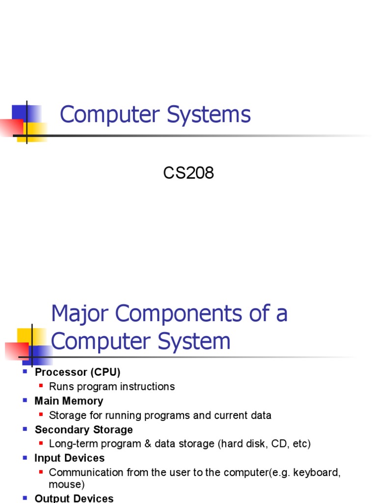 Wk01a Computersystems | PDF | Computer Data Storage | Central ...