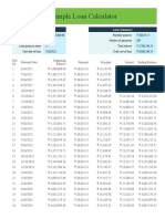 Simple Loan Calculator: Loan Values Loan Summary