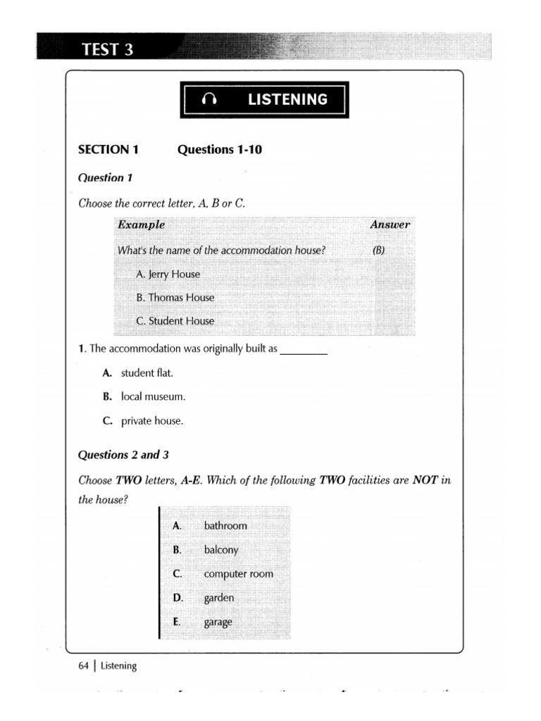 Test 3 Listening | PDF