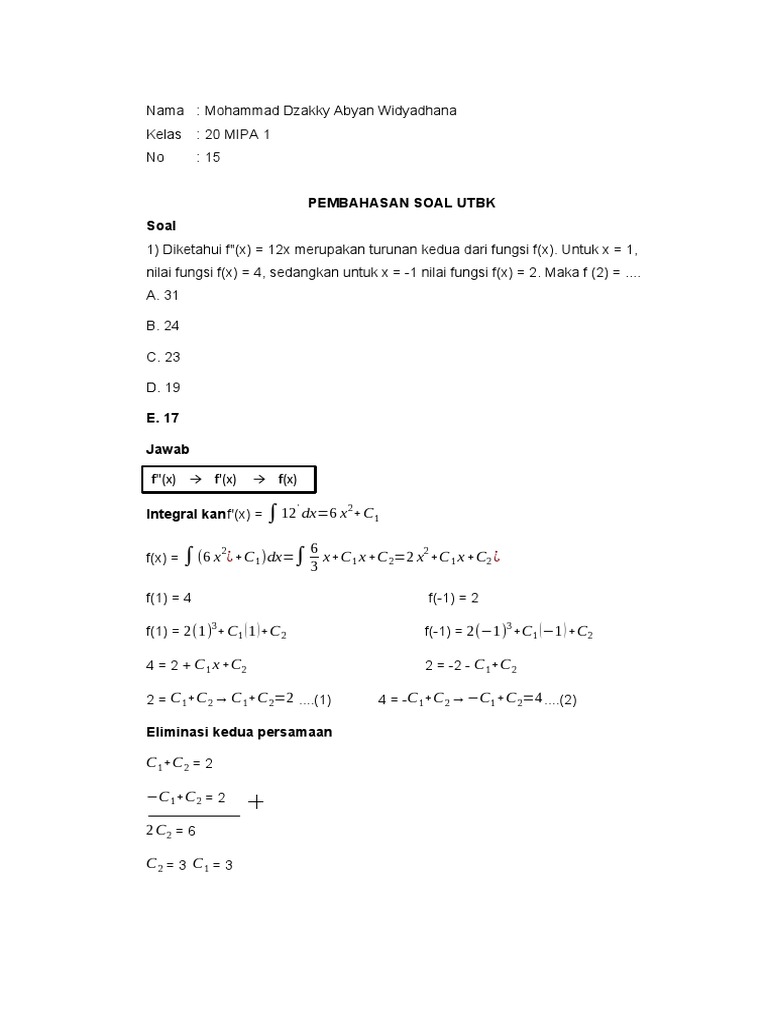 Pembahasan Soal UTBK | PDF | Metode & Bahan Ajar