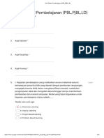 Kuis Model Pembelajaran (PBL, PJBL, I, D) - Google Formulir