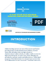 A Presentation ON: "A Study On B2B Sales and Brand Promotion Through Different Media"