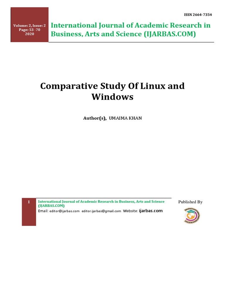 1.2 2020 4 Comparative Study of Linux and Windows  PDF  Transmission Control Protocol 