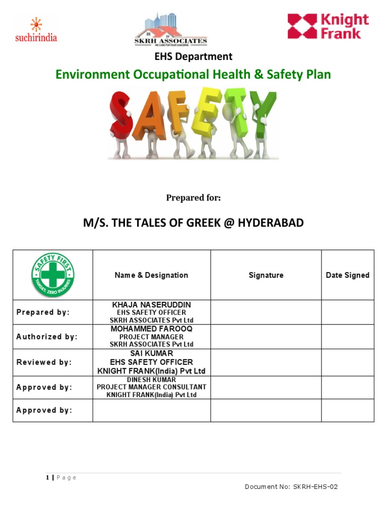 EHS Plan for Construction Project | PDF | Occupational Safety And ...