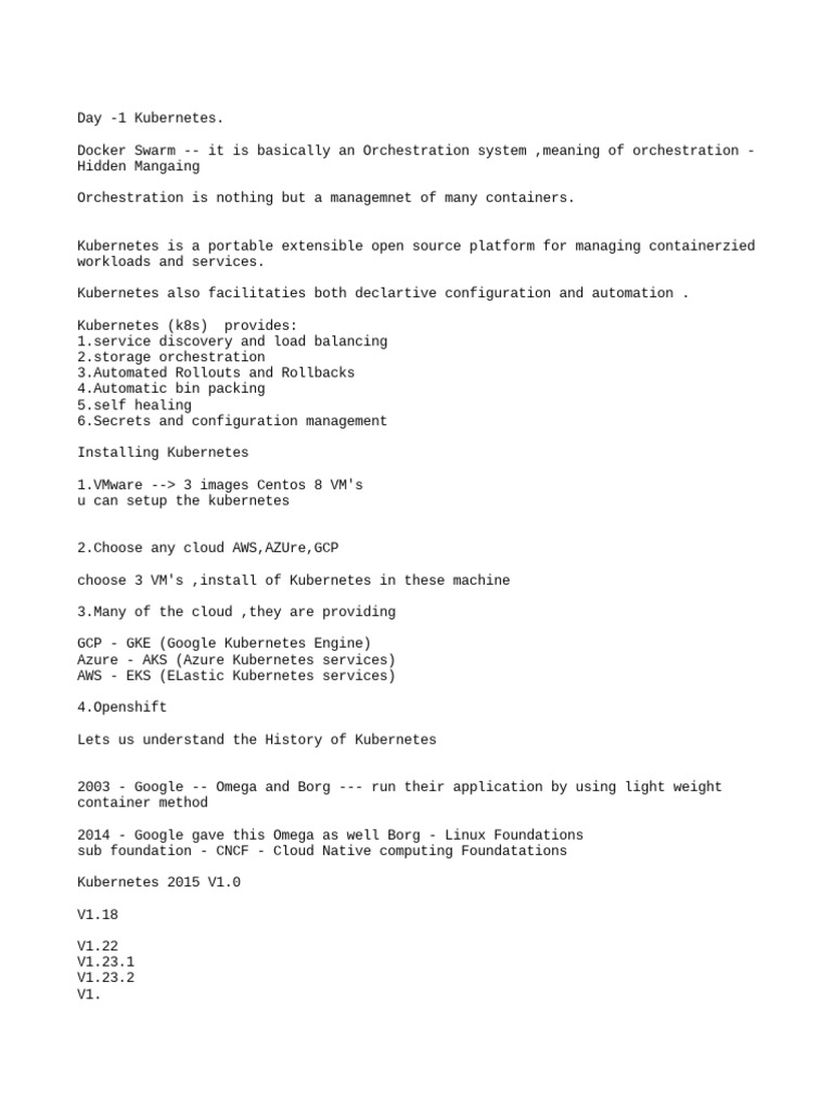 k8s Notes | PDF | Information Technology | Computing