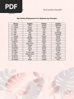 Basic Waray Language Phrases Guide | PDF | Nature