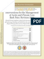 Interventions for the Management of Acute and Chronic Low Back Pain