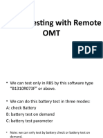 Battery Testing With Remote OMT
