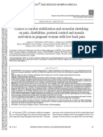 Effects of Lumbar Stabilization and Muscular Stretchingon Pain, Disabilities, Postural Control and Muscleactivation in Pregnant Woman With Low Back Pain