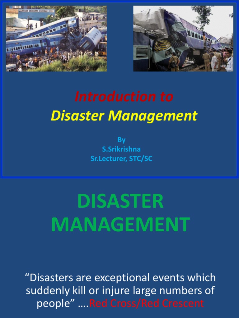 Introduction To Disaster Management Sk Pdf Emergency Management
