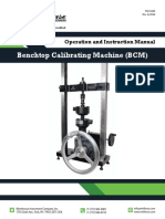 Benchtop Calibrating Machine (BCM) : Operation and Instruction Manual