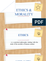 Ethics and Morality