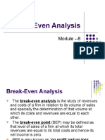 8-Module Break Even Analysis