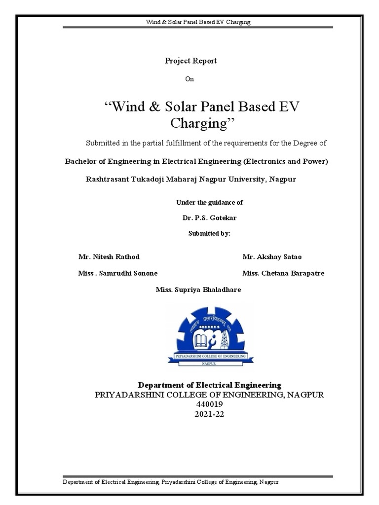 Final Thesis Solar EV Charging PDF Electric Vehicle Photovoltaics