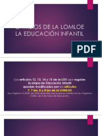 Cambios de La Lomloe La Educación Infantil