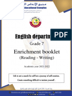 English Department Grade 7 Enrichment Booklet: (Reading - Writing)