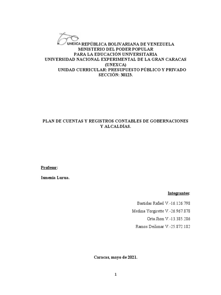 Plan de Cuentas Contables en Venezuela | PDF | Contabilidad | Devengo