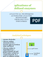 Applications of Immobilized Enzymes: Analyticaltechniques Automated Analysis Biosensors Therapeutics Industries