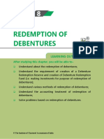 Redemption of Debentures