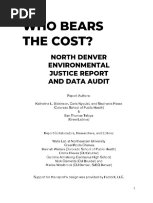 North Denver Environment Justice Report and Data Audit