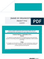(Name of Organization) : Project Title