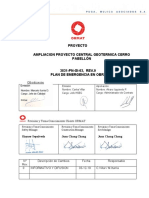 Plan de emergencia para proyecto de ampliación de central geotérmica