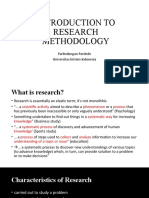 Introduction To Research Methodology: Parlindungan Pardede Universitas Kristen Indonesia