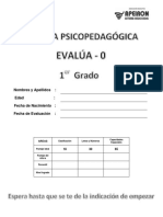 Evalua-0 para 1 Grado