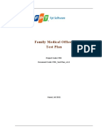 Family Medical Officer Test Plan: Project Code: FMO Document Code: FMO - Test Plan - v1.0