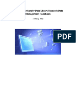 Edinburgh University Data Library Research Data Management Handbook