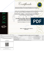 Certificado de Conclusão de Curso - COM FUNDO (Capacitação) - César Augusto Venâncio Da Silva - FISIOLOGIA GERAL- CAPACITAÇÃO 240 HORAS