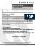 Ficha de Validación: Datos de Inscripción Folio de Preinscripción Folio Del Proceso Grado Grupo