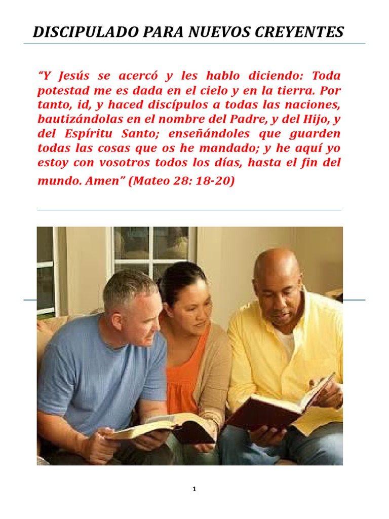 Guía de Discipulado para Nuevos Creyentes | PDF | Oración | Bautismo