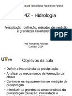 CC54Z - Hidrologia. Precipitação - Definição, Métodos de Medição e Grandezas Características. Universidade Tecnológica Federal Do Paraná