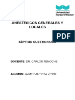 Anestésicos Generales y Locales