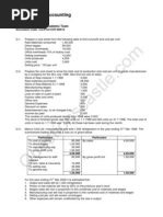 Cost Sheet