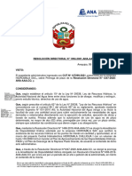 Prórroga de acreditación de disponibilidad hídrica para proyecto hidroeléctrico