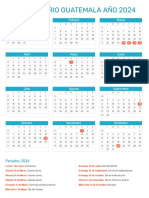 Calendario Guatemala 2024