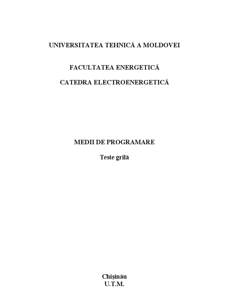 Teste Grila La Informatica | PDF