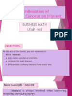 Continuation of Week 8 - Concept On Interest: Business Math Leap - W8