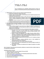 Protocolo para La Presentación Del Informe de Actividades