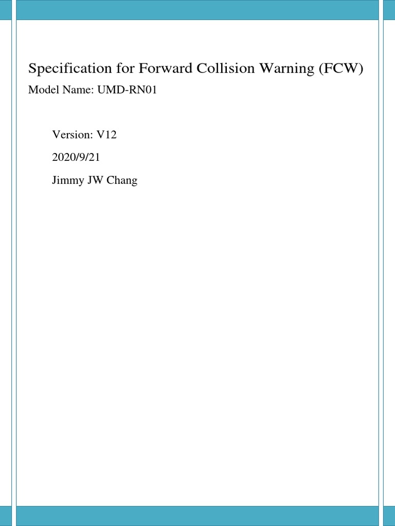 FCW System Specification Document | PDF | Computing