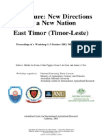 Agriculture: New Directions For A New Nation East Timor (Timor-Leste)
