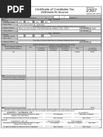BIR Form 2307: Tax Withholding Certificate | PDF