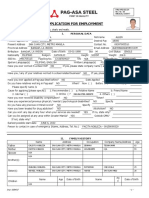 Application For Employment: I. Personal Data