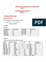 Problems and Solutions - Business Statistics. Measures of Central Tendency. Chapter 4