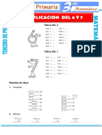 Multiplicacion Del 6 Y 7 para Tercero de Primaria