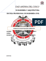 Universidad Andina Del Cusco: Facultad de Ingeniería Y Arquitectura Escuela Profesional de Ingeniería Civil